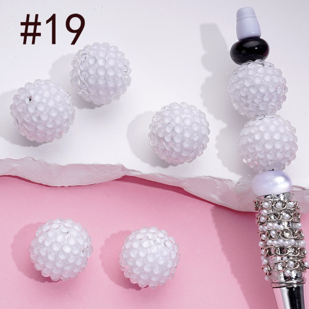 Cute Jelly Color Rhinestones Acrylic Beads, 20MM