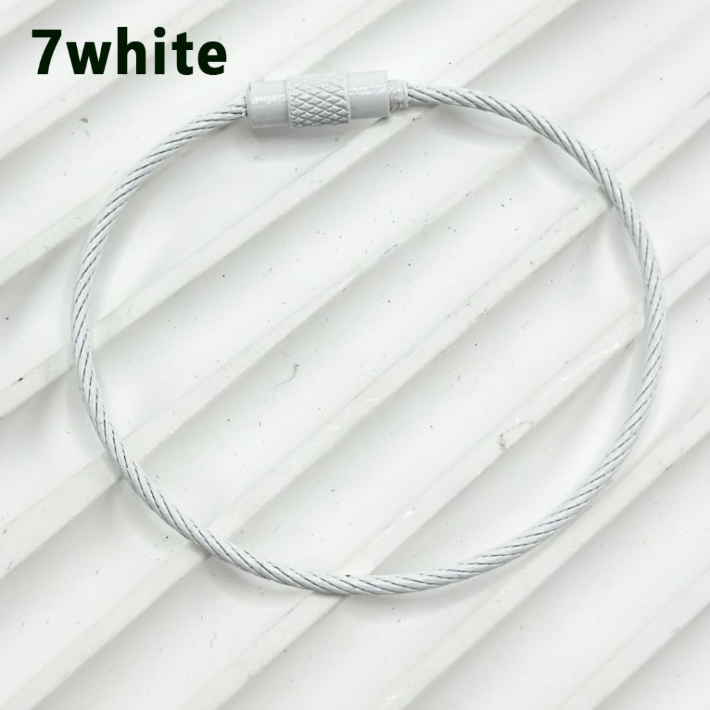 Beadable Metal Keychain Ring Loop in Solid Color, 1.5*150MM