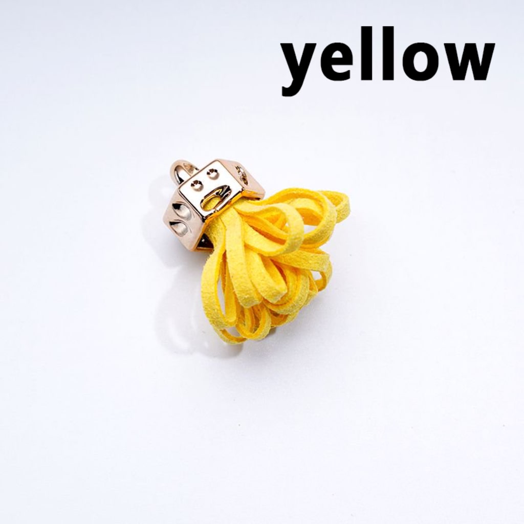 Mini Cute Solid Color Tassels with Rings for Jewelry Accessories, 25MM