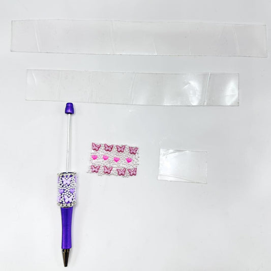 Cute DIY Clear Adhesive Wrap for Pen, 78 Small Pieces in 1 Sheet, Please Read the Description