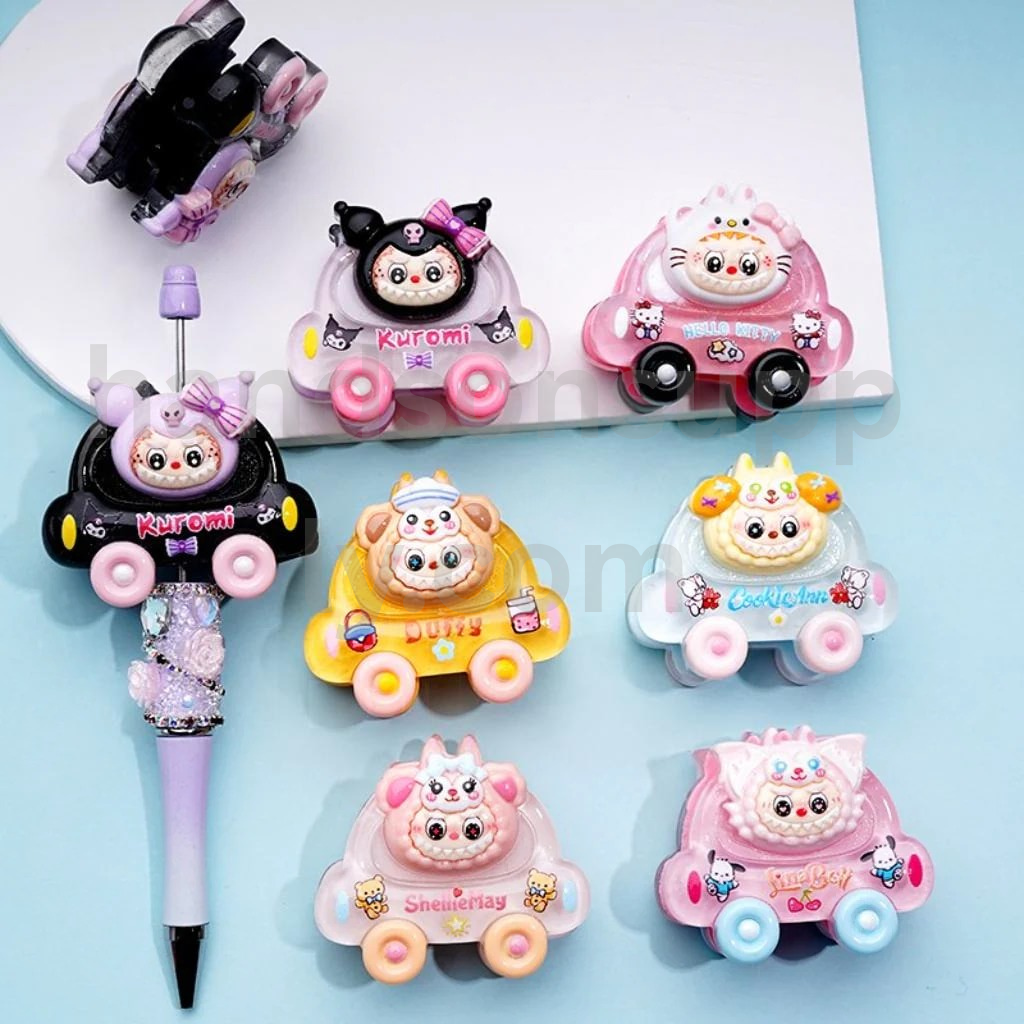 Large Character Mix with Shiny Rhinestones and Pearls 53×47MM Random Clay Beads