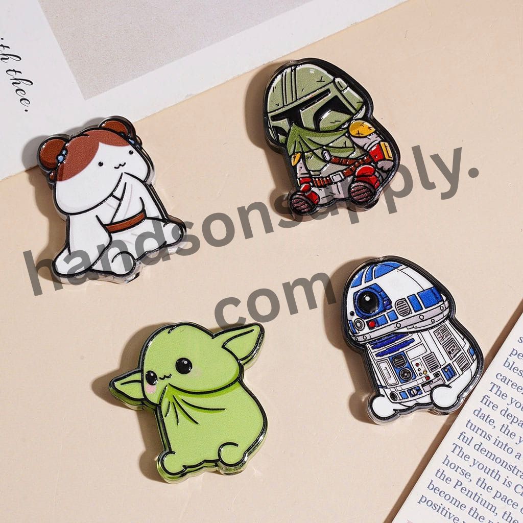 Cute Star Wars Space Saga Character Series, Acrylic Beads Random Mix
