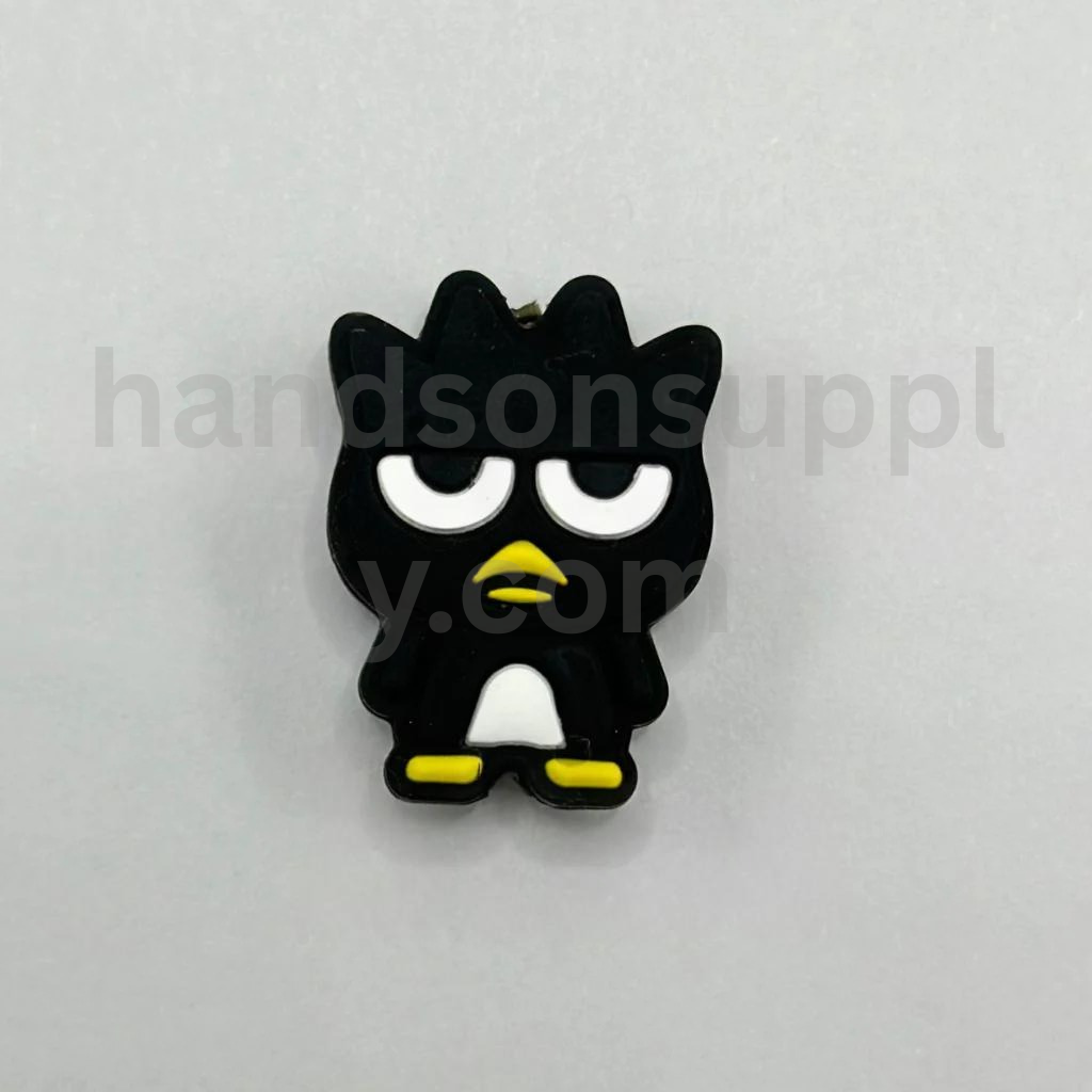Cute Cool Penguin Character in Cartoon Style Silicone Focal Beads