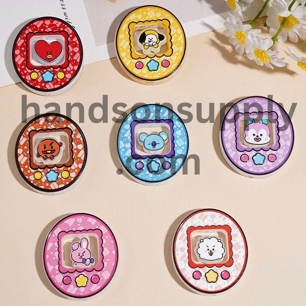 Adorable Korean Boy Group Image Series Acrylic Beads Hollowed Oval Pet Feeder, 33*37MM Random Mix (Please Read Description)