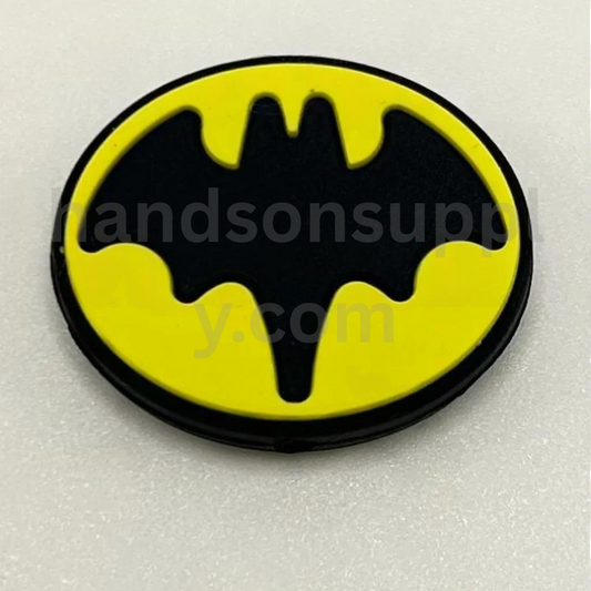 Superhero Bat Design Ellipse Shape Comic Theme Silicone Focal Beads