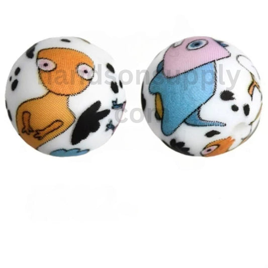 Adorable Designs Baby Animals Printed Silicone Beads Number 392