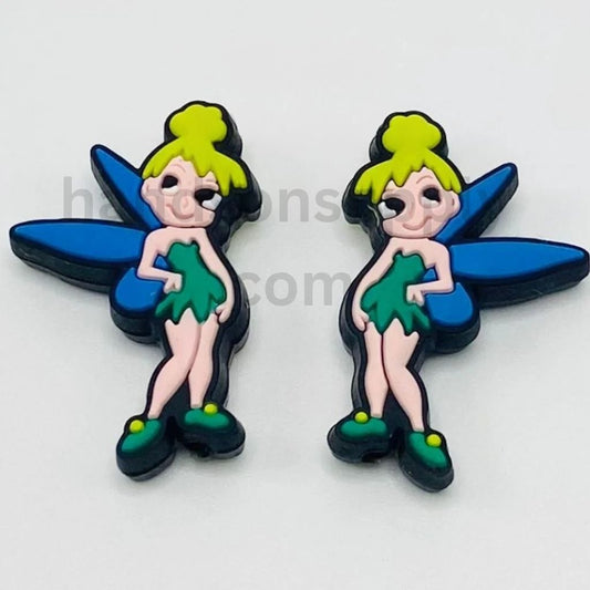 Adorable Whimsical Flying Girl Cartoon Silicone Focal Beads