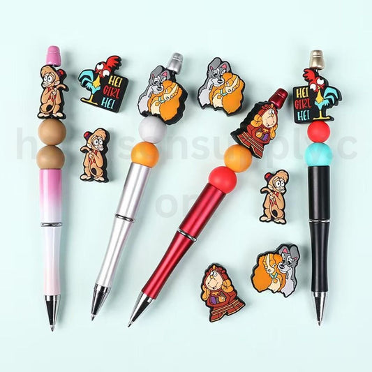 Cute Cartoon Cogswort Aladdi Ladd and the Tram Beaut and the Beas Silicone Focal Beads