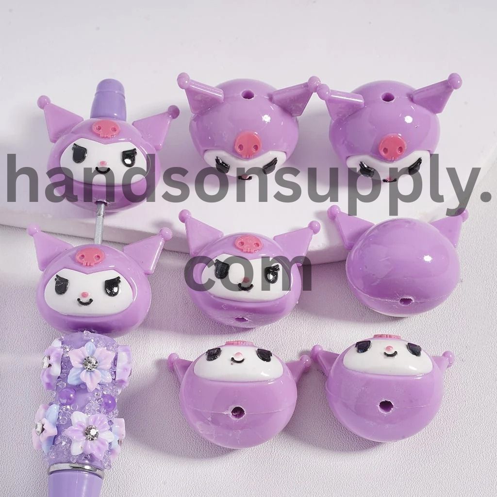 Adorable Character Vivid Cute Acrylic Beads, Around 32*25MM