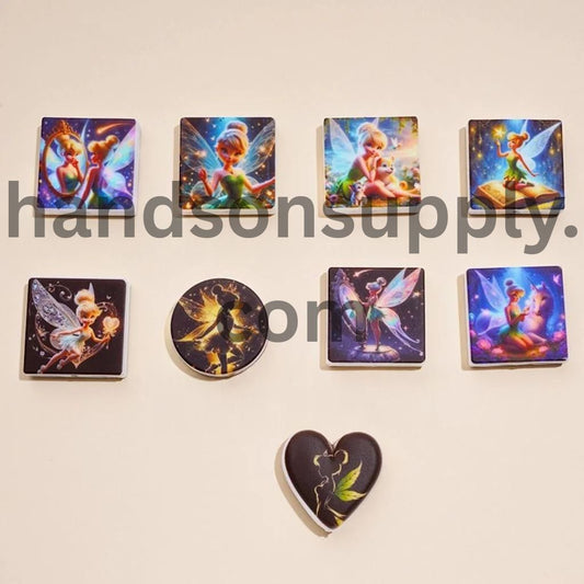 Adorable Cute  Flying Girl Boy Fantasy Classics Cartoon Silicone Focal Beads, Random Mix