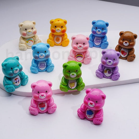 Cute Car Bea Solid Color Acrylic Beads Pen Toppers Pendants Jewelry Accessories, 36*32MM