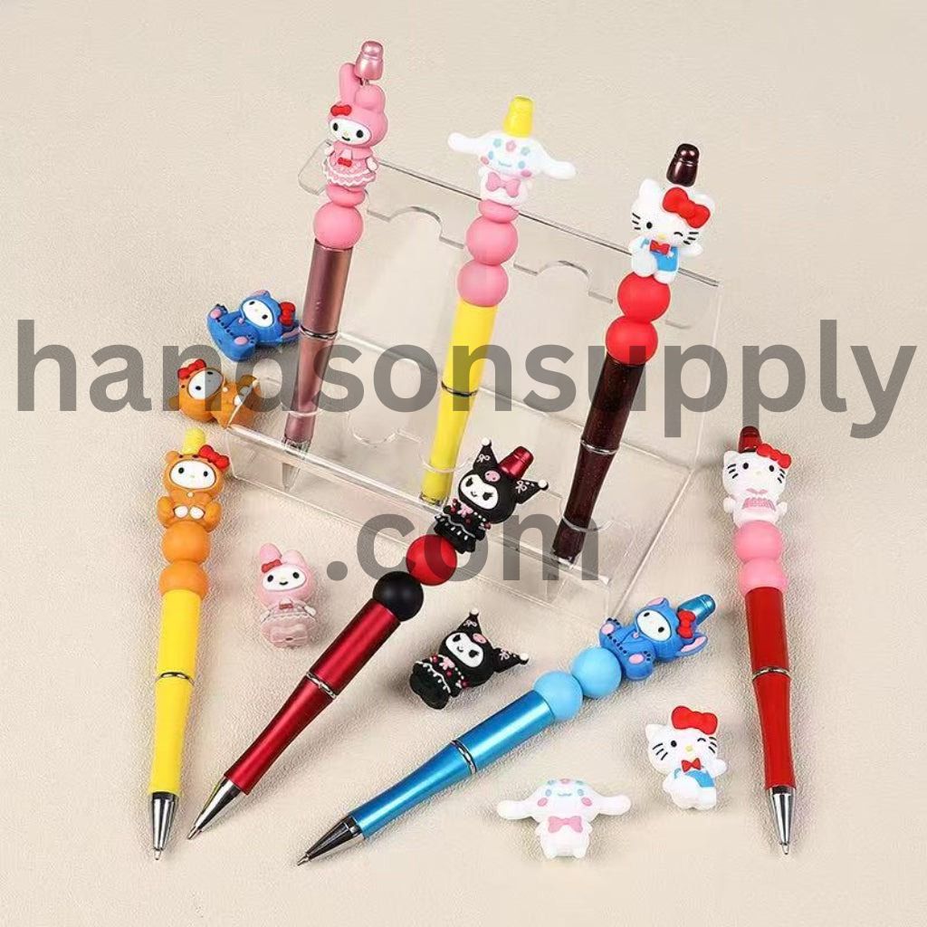 3D Mini Adorable Character Family Figurine Series Silicone Focal Beads