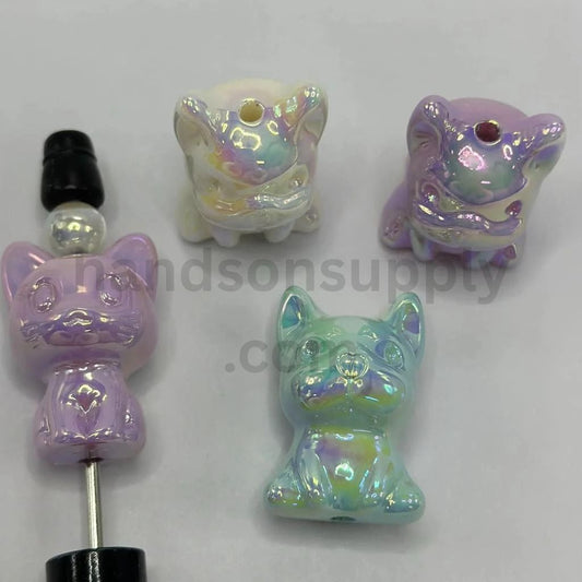 Adorable Puppy & Kitten Cute Pet Design Acrylic Beads with UV Finish 19*29mm