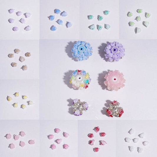 Mini Colorful Tulip-Shaped Beads For DIY Jewelry Accessories, 6*4MM Multi-Color