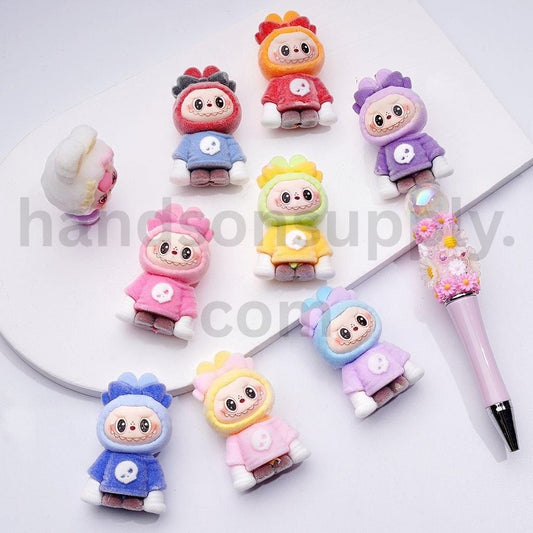 Fuzzy Labub Monster Pop Mar Design Pen Topper 45*28MM(Half Through Hole)