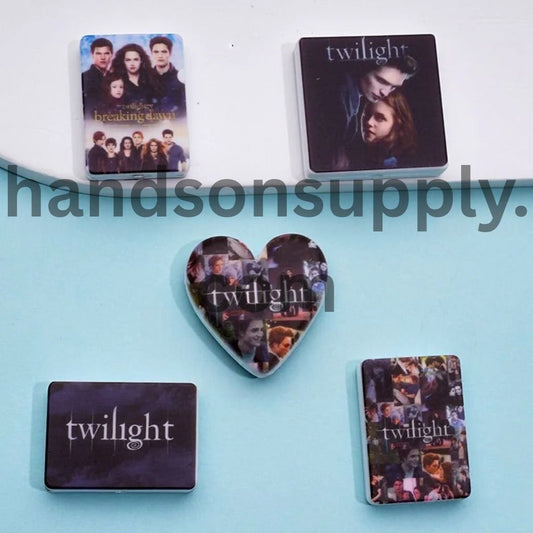 Romantic Fantasy Film Movie Twiligh USA American Silicone Focal Beads, Random Mix