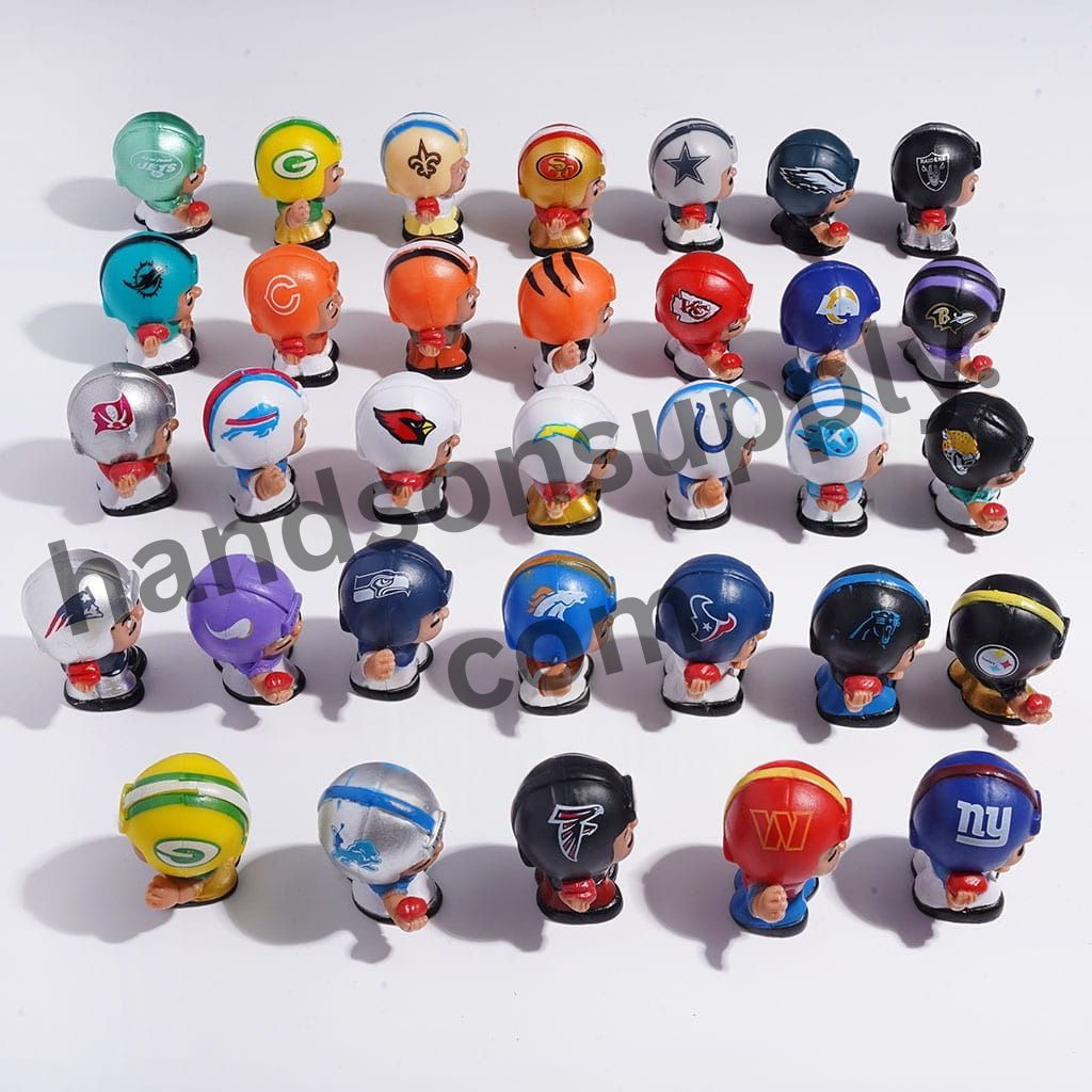Sports American Football Acrylic Player Character Figurine for Pen Topper or Beads, Multi-Color Random Mix (Please Read Description)