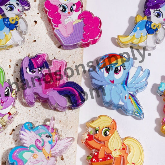 Unicorn Little Horse Theme, Acrylic Beads Random Mix
