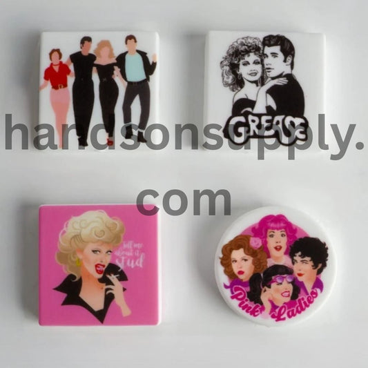 Adorable Musical Romantic Comedy Film Movie Greas USA American Silicone Focal Beads, Random Mix