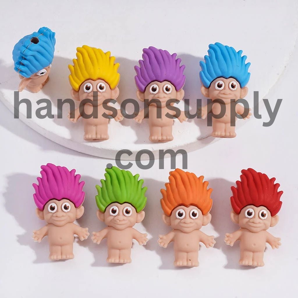 3D Magic Hair Elf Series in Various Colors Silicone Focal Beads