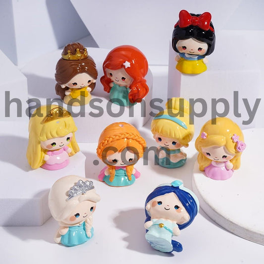 Princess Figurine for Pen Topper Acrylic Beads in Assorted Designs Random Mix (Size Varies Between 36 and 40 MM Depending on Figures)