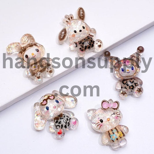 Mini Cute Cat Character Phone Case Charms Jewelry Accessories, 28*20MM