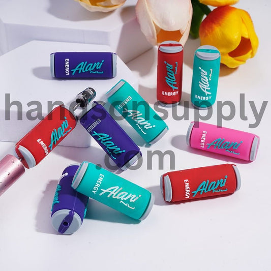 3D Energy Drink in Various Colors Silicone Focal Beads