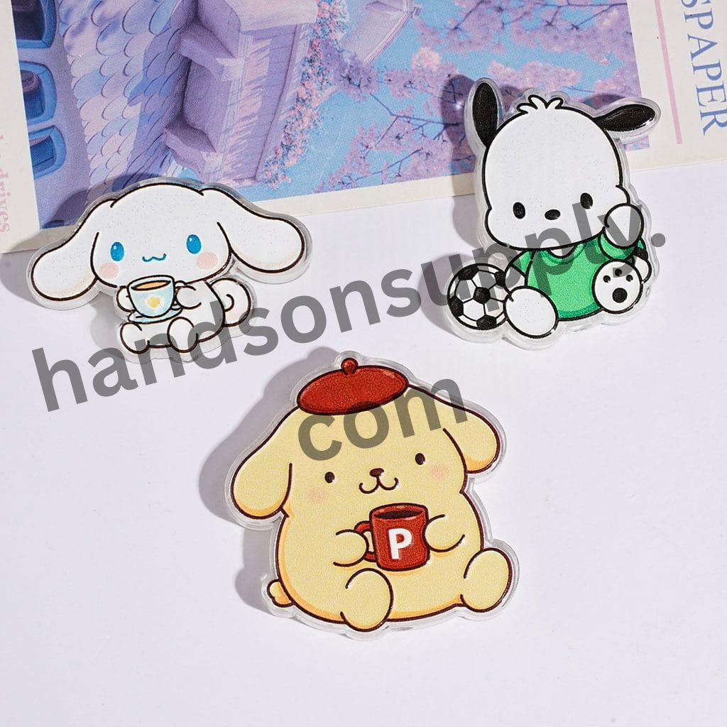 Cute Adorable Cartoon Character Animal & Fantasy, Theme Dog Series, Acrylic Beads Random Mix