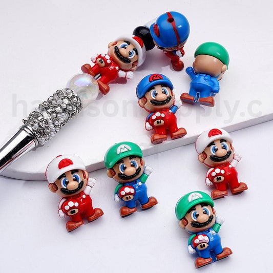 Flocked Fluffy Rainbow Bears with Dangle Ring 18*28MM Random Colors Acrylic Pendant