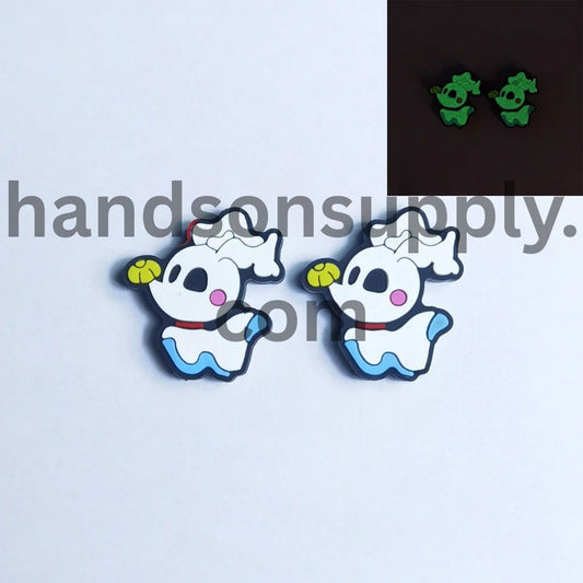 Cute Zer Hollow Night Luminous Silicone Focal Beads