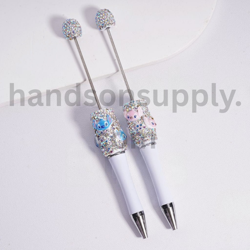 Stitch Angel Stitch Head Charm Beadable Pen with AB Rhinestone Random Mix
