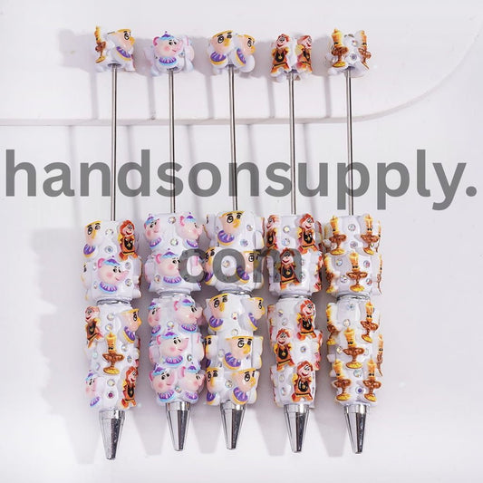 Princess & Wild Beast Character Design with AB Rhinestones Beadable Clay Pens