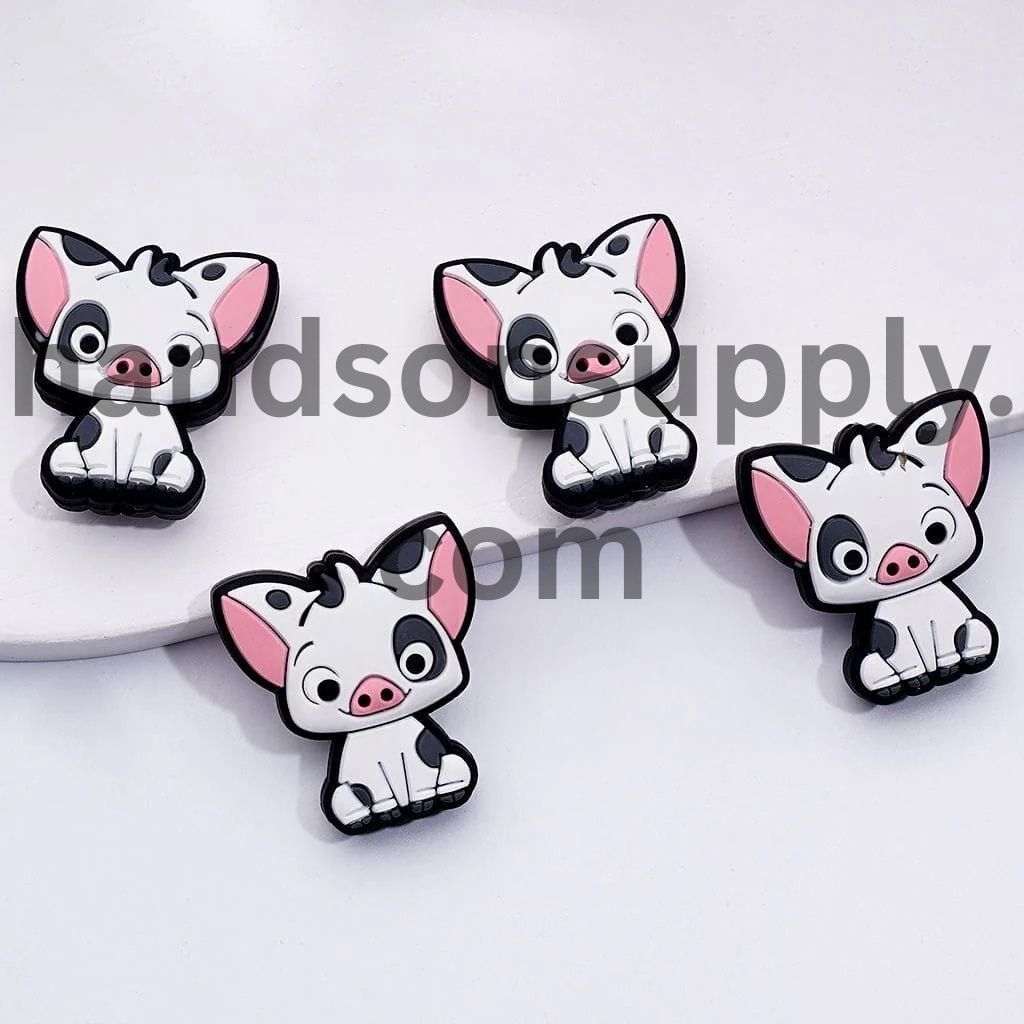Cute Classic Animation Naughty CuddlySnorter Pu Moan Cartoon Silicone Focal Beads