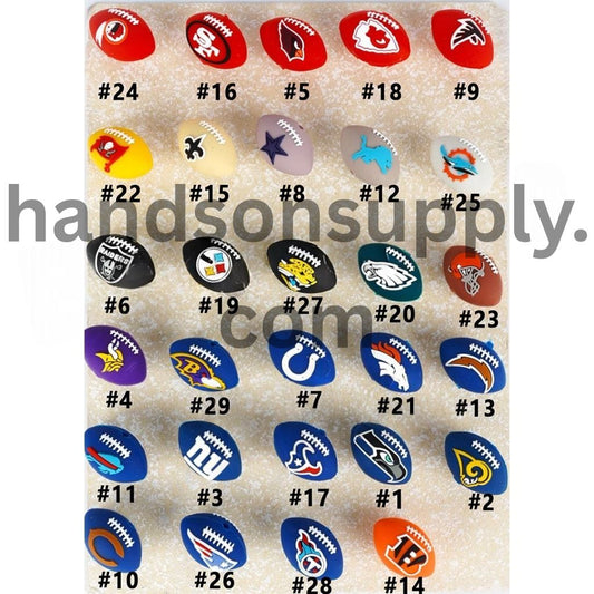 3D USA America Football Teams Silicone Focal Beads