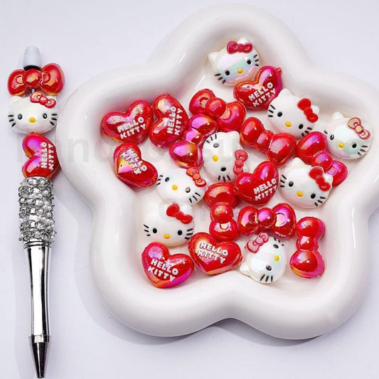 Adorable Cute Cat Character PVC Beads Soft Style 18*32MM Random Mix