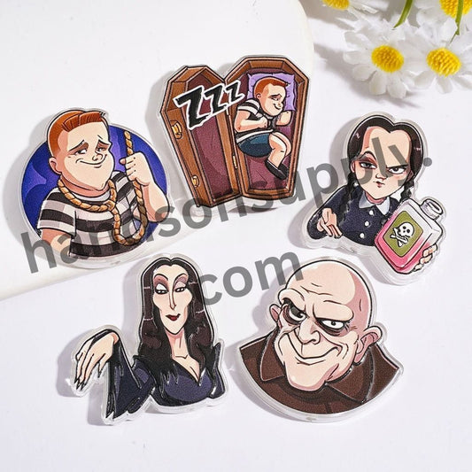 Spooky Gothic Family Character Series, Coffin, Potion & Character Shapes, Acrylic Beads, Random Mix