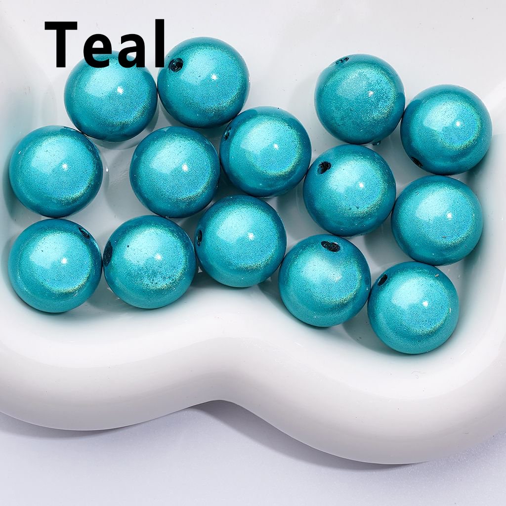 Glossy Multi-Color Shiny Round Acrylic Beads, 16MM