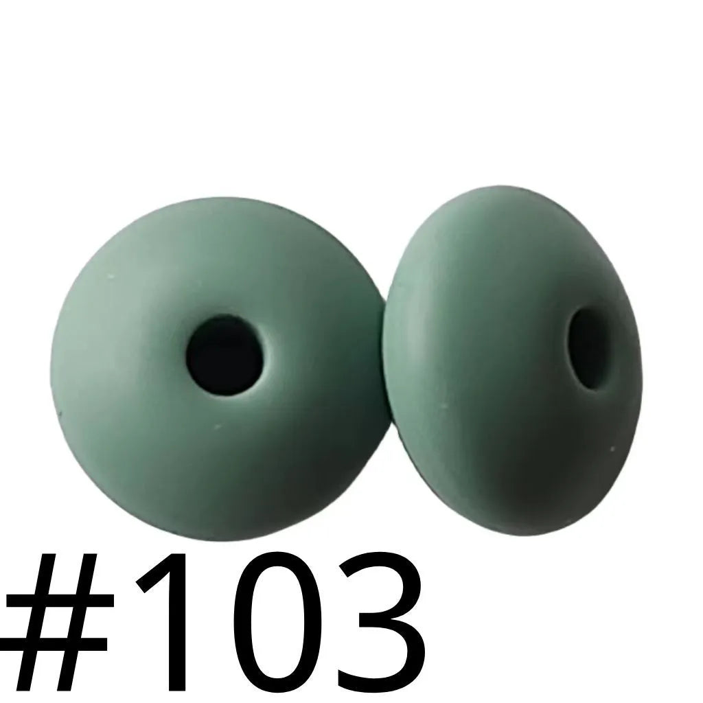Silicone Lentil Beads 12mm
