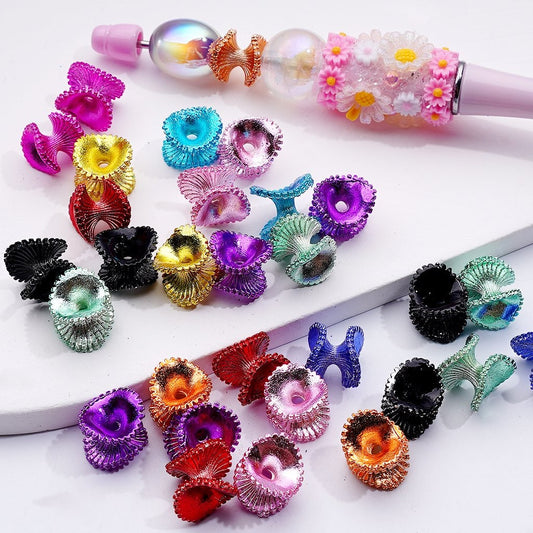 Multi Color Rondelle Spacer Beads Fancy Double-Layer Alloy Design, Around 12*10MM, Random Mix