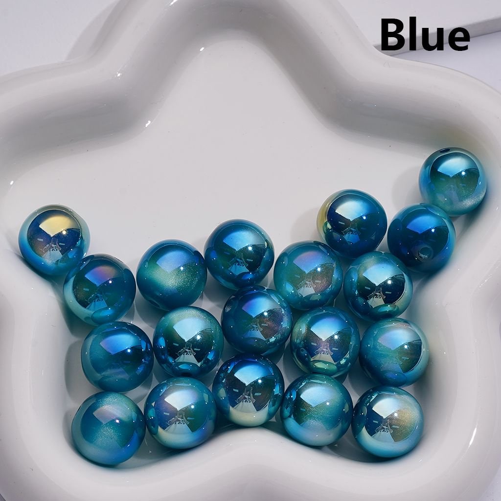 Cat Eye Glossy Acrylic Beads Dark Color Round Series, Shiny Finish, 16MM (Single Color is available for 200pcs(Whole bag))