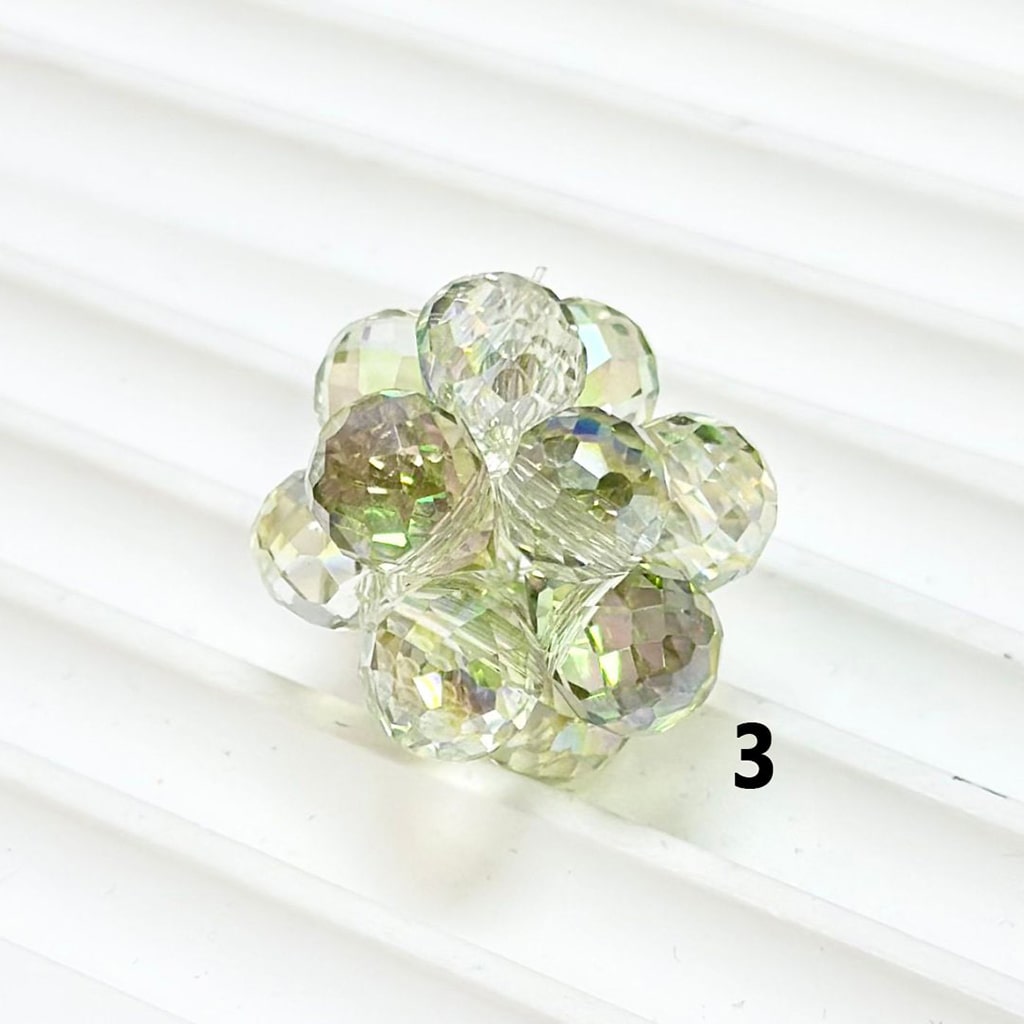 Colorful Water Drop Shape Bling Bling Rhinestones Knots Beads, Around 20MM