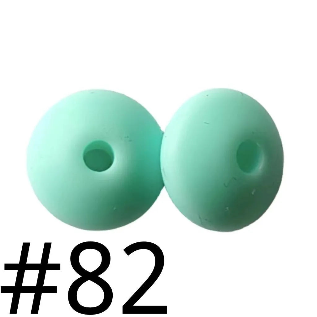 Lentil Silicone Beads Spacers Saucers 12mm