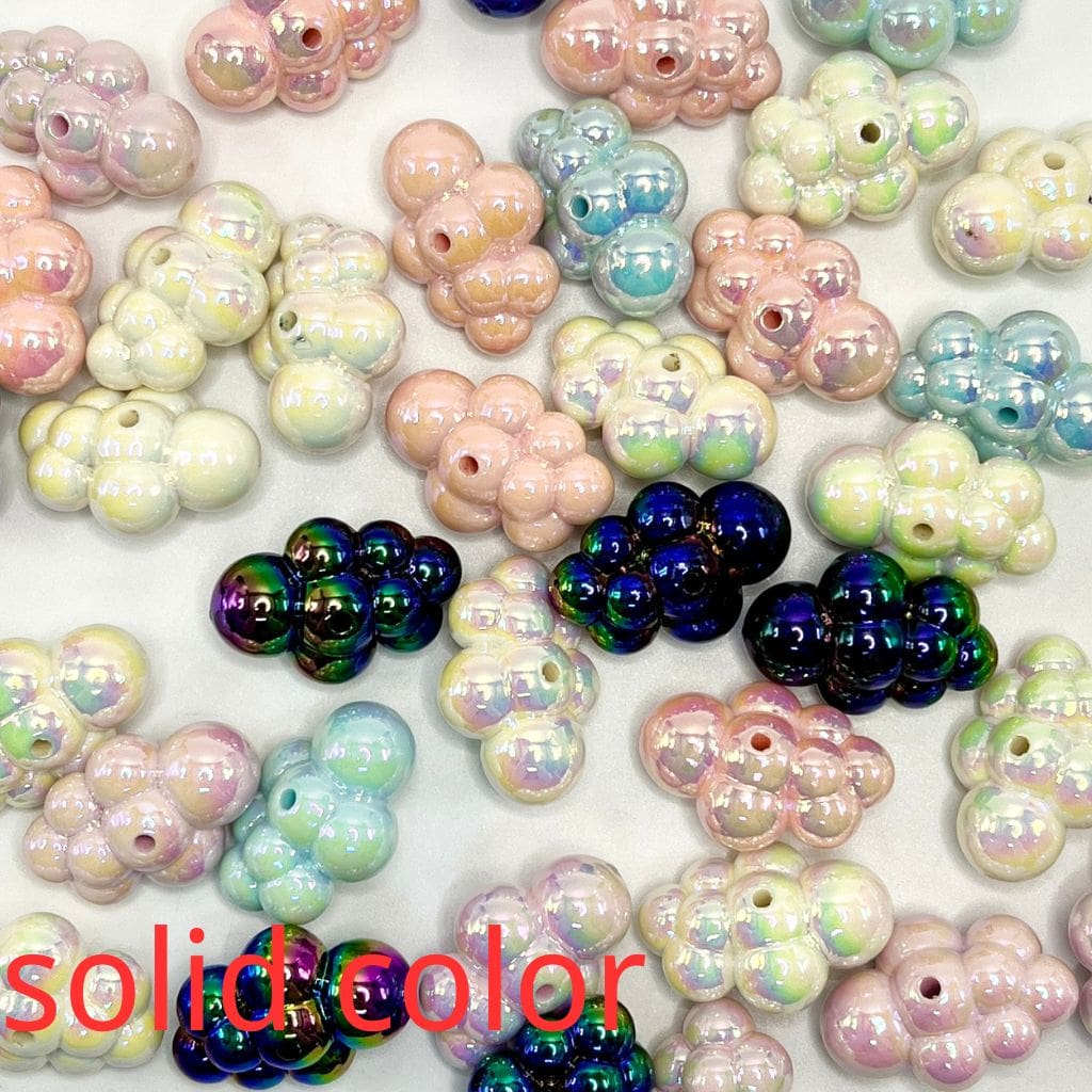 Clouds Shape All Color Acrylic Beads, 32mm