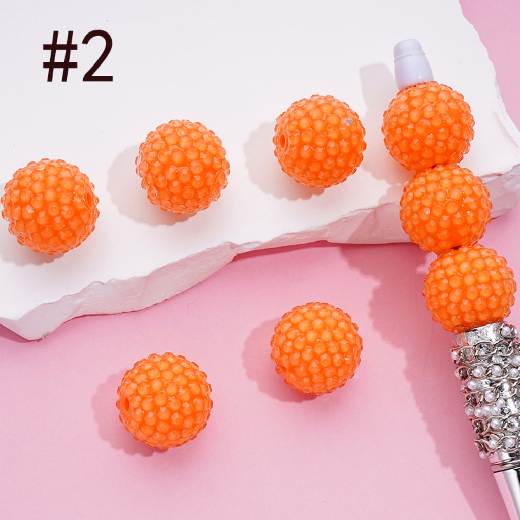Cute Jelly Color Rhinestones Acrylic Beads, 20MM
