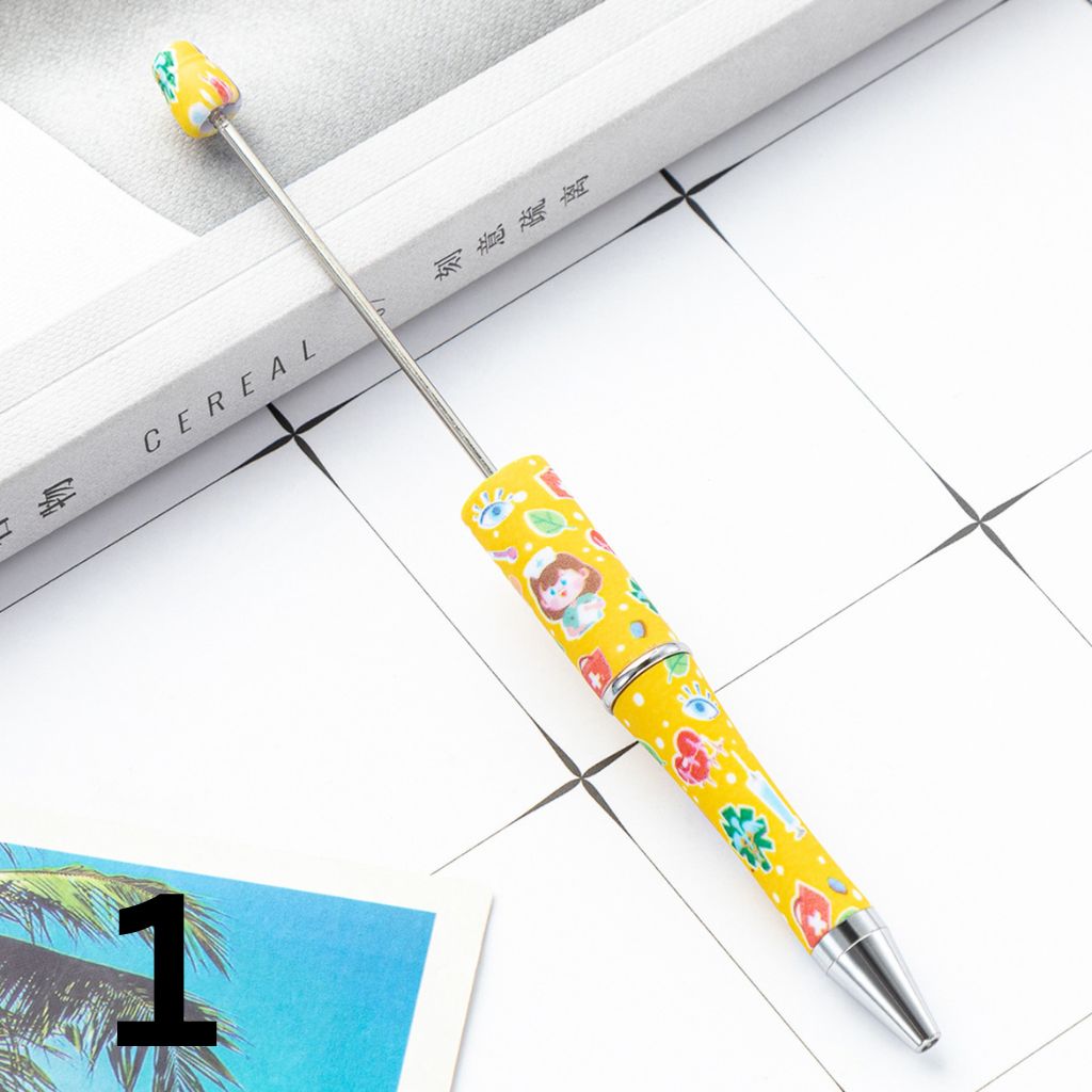 Nurses Doctor Print Beaded Pens with Healthcare Design Random Mix Beadable Pens