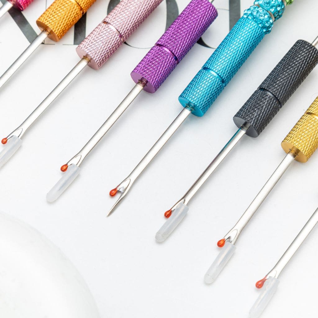 DIY Seam Ripper, Thread Remover, Stitch Unpicker, Metal Beadable Thread Cutter, Wire Picker in Solid Colors, 142mm