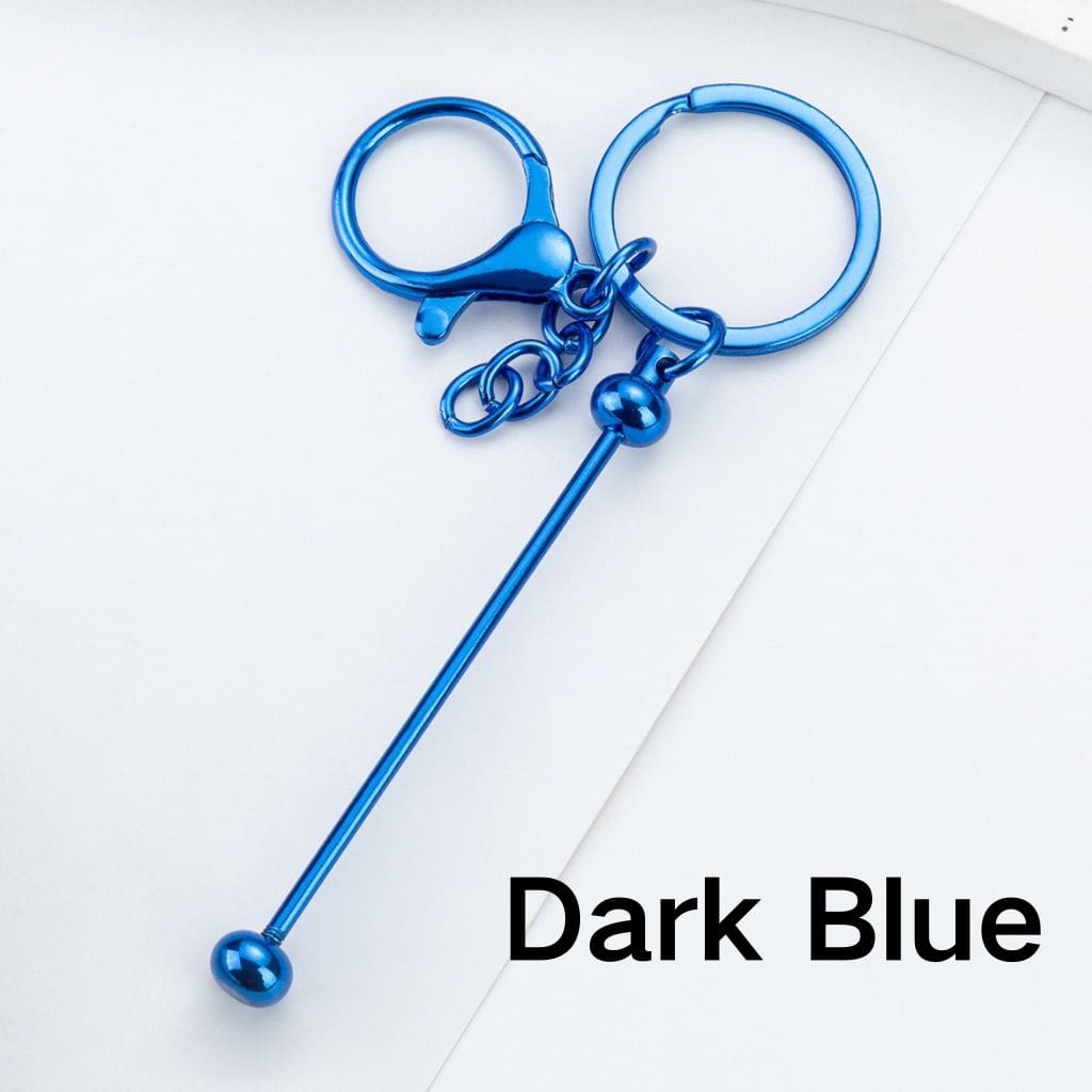 UV Coating Beadable Metal Keychain with Bar and Lobster Clasp, 148MM (Please Read the Description)