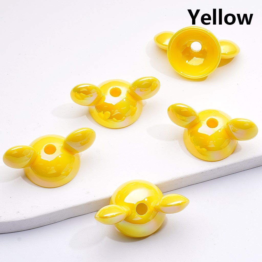 Cartoon Mouse Hat Acrylic Bead Caps Random Assorted Mix