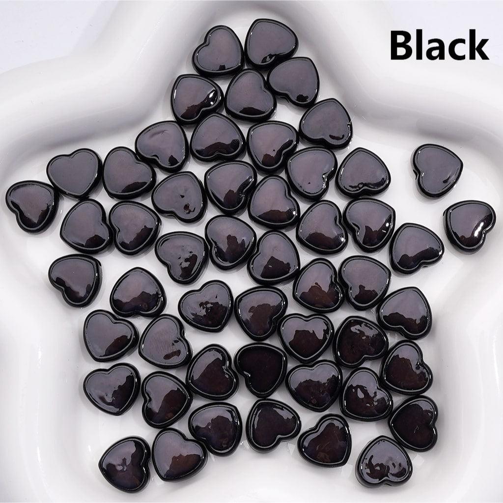 Mini Luminous Heart Acrylic Beads in Multi-Colors, 13×12MM (500pcs Single Color Whole Bag Available)