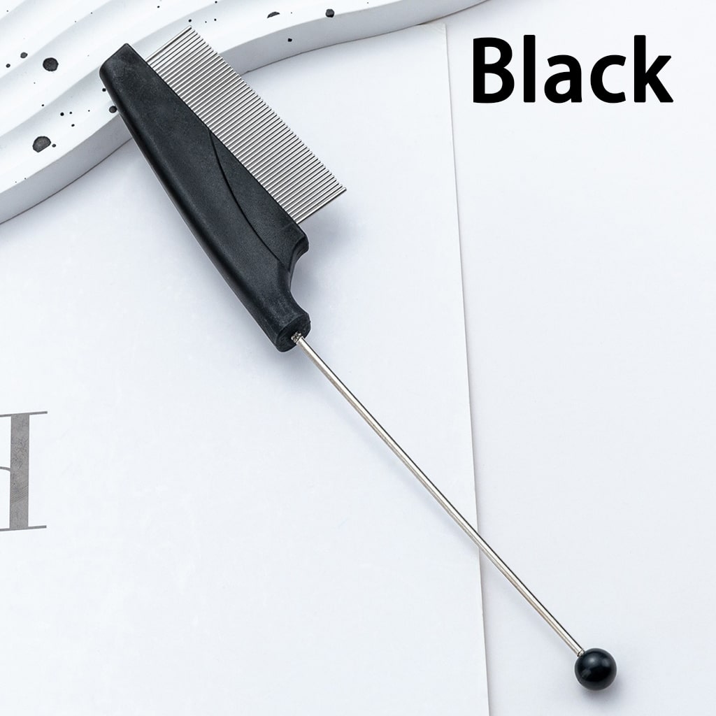 DIY Beadable Hair Comb for Pets Solid Color 168mm Randam mix